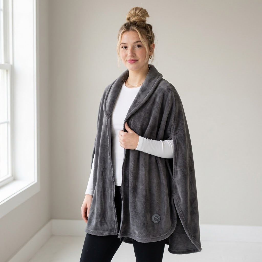 Poncho calefactable USB
